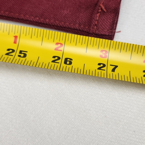 Hudson Made In USA Super Skinny Maroon Distressed Jeans - Picture 10 of 12